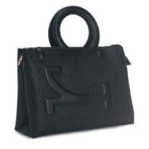 BORSA TOTAL BLACK MANICO TONDO E TRACOLLA