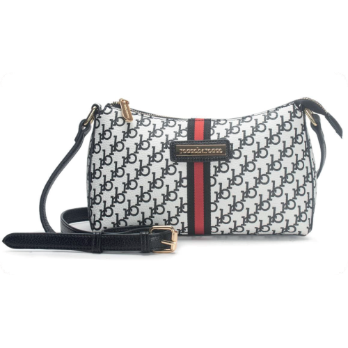 BORSA WHITE/BLACK PRINTING STRISCIA RED CENTRALE