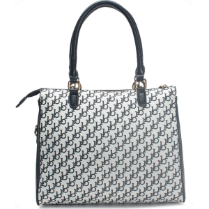 BORSA WHITE/BLACK PRINTING STRISCIA RED IN ALTO E TRACOLLA