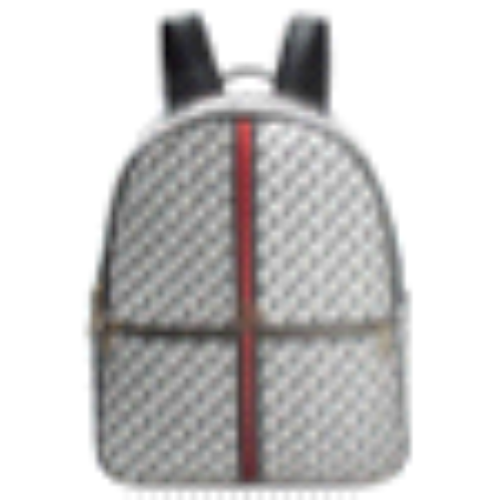 ZAINO WHITE/BLACK PRINTING STRISCIA RED CENTRALE