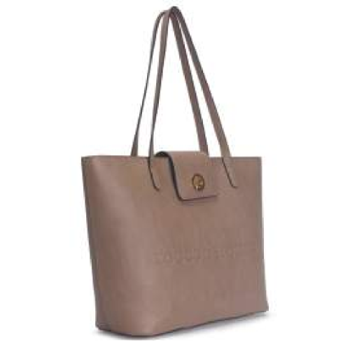 BORSA TAUPE RIGIDA DOPPIO MANICO