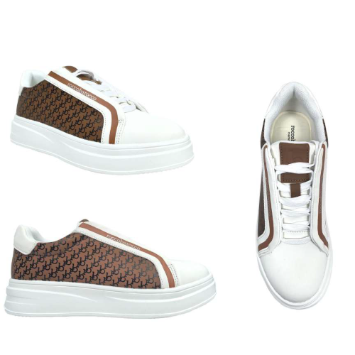 SCARPA BROWN SUOLA WHITE CON RB