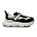 SCARPA BLACK SUOLA BEIGE