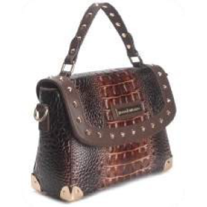 BORSA BROWN CRO MANICO AL CENTRO E TRACOLLA