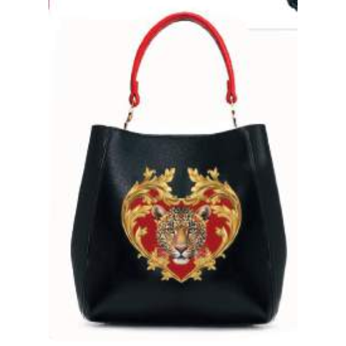 BORSA BLACK CON HEAD IN CUORE