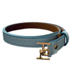 CINTURA BLUE CON RB VERTICALE FIBBIA GOLD-L
