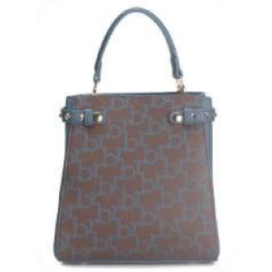 BORSA COFFEE WITH BLUE PRINTING CINTURINO AVANTI