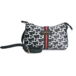 BORSA BLACK/WHITE PRINTING FASCIA RED CENTRALE SOLO TRACOLLA