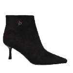 STIVALETTO BLACK CON ZIP E ACCESSORIO GOLD