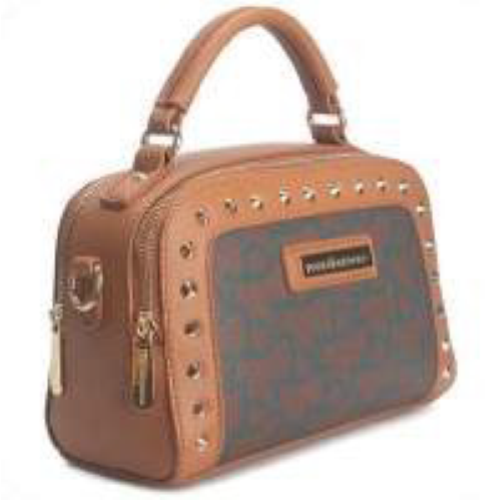 BORSA COFFEE WITH GREEN PRINTING DOPPIA CHIUSURA