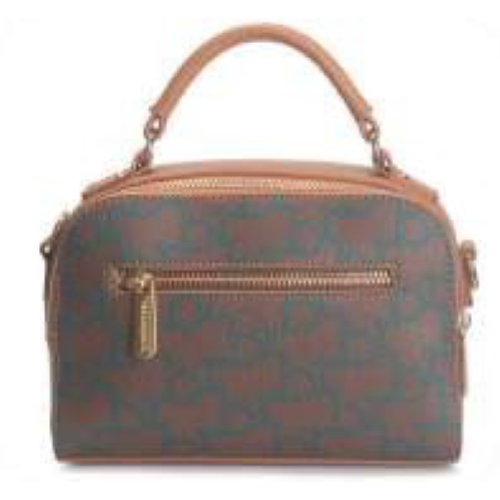 BORSA COFFEE WITH GREEN PRINTING DOPPIA CHIUSURA