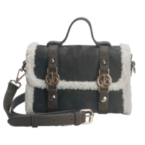 BORSA GREEN CAMOSCIO DOPPIA FIBBIA DI CHIUSURA AVANTI