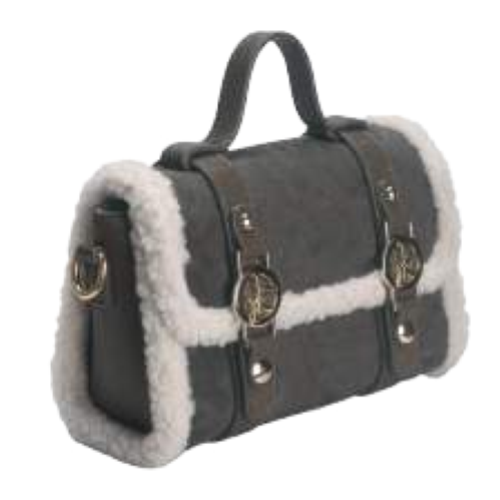 BORSA GREEN CAMOSCIO DOPPIA FIBBIA DI CHIUSURA AVANTI