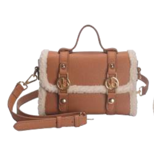 BORSA BROWN DOPPIA FIBBIA DI CHIUSURA AVANTI