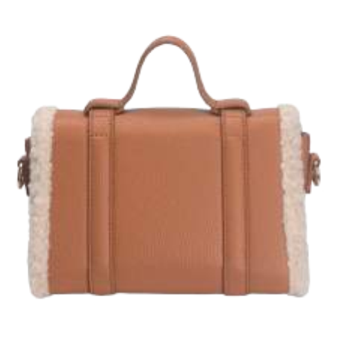 BORSA BROWN DOPPIA FIBBIA DI CHIUSURA AVANTI