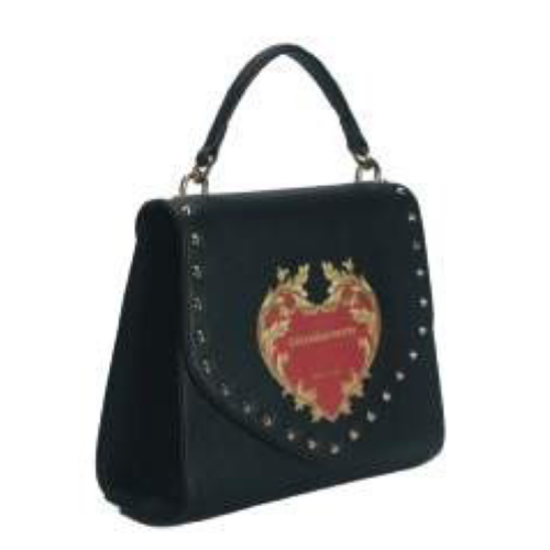 BORSA BLACK CUORE RED CON TRACOLLA