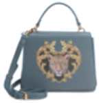 BORSA BLUE PANTERA NEL CUORE CON TRACOLLA