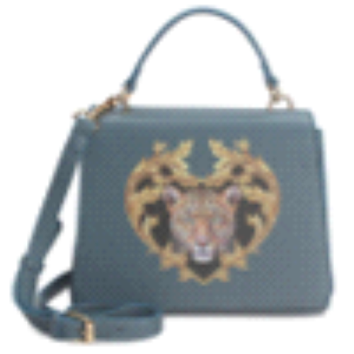 BORSA BLUE PANTERA NEL CUORE CON TRACOLLA