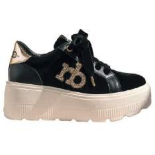 SCARPA BLACK/GOLD CON RB STRASS