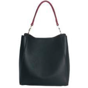 BORSA BLACK CON CUORE E MANICO RED