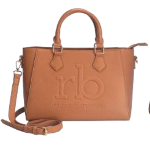 BORSA COGNAC DOPPIO MANICO E TRACOLLA RB AVANTI