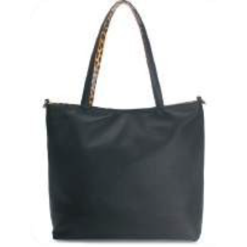 BORSA BLACK/LEOPARD REVERSIBILE
