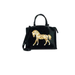 BORSA BLACK CON CAVALLO