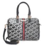 BORSA BAULETTO BLACK/WHITE PRINTING 