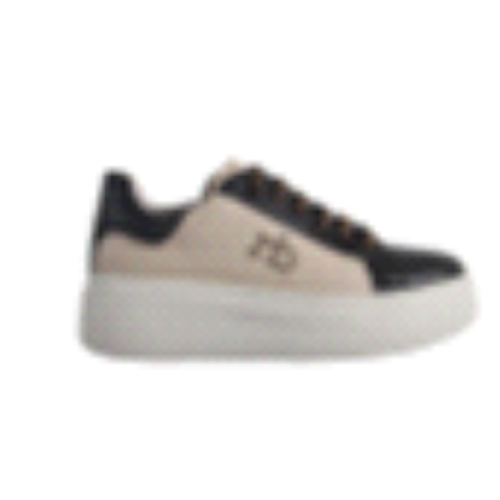 SCARPA BROWN/BEIGE STRASS SU LACCI