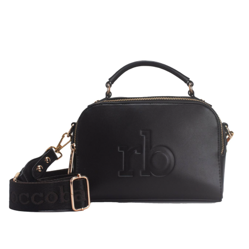 BORSA BLACK DOPPIA CHIUSURA CON TRACOLLA