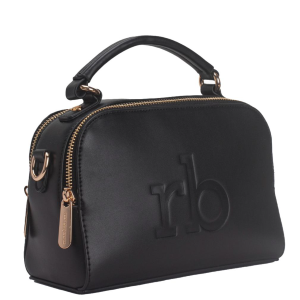 BORSA BLACK DOPPIA CHIUSURA CON TRACOLLA